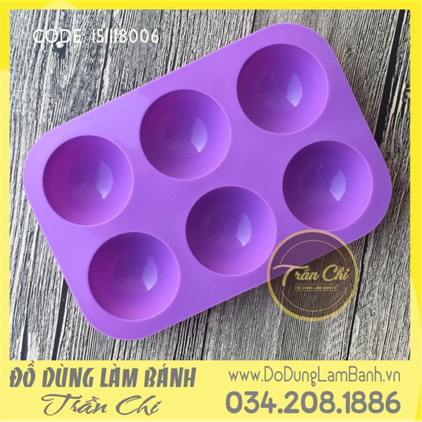 Khuôn silicone vỉ Bán cầu 6c (VT1554)