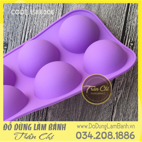 Khuôn silicone vỉ Bán cầu 6c (VT1554)