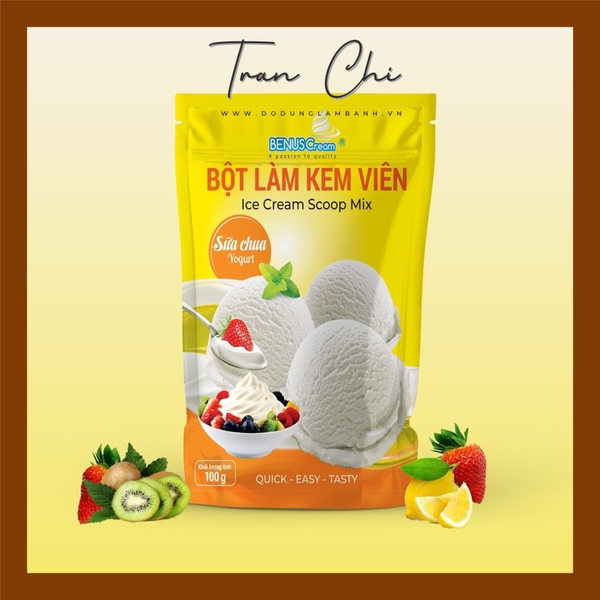 Bột làm kem VIÊN BENUS CREAM - Vị SỮA CHUA - 100GR (7/4)