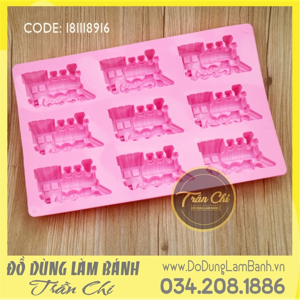 Khuôn silicone vỉ Toa xe lửa 9c