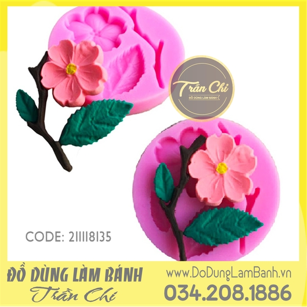 Khuôn silicone Cành hoa lá nhỏ