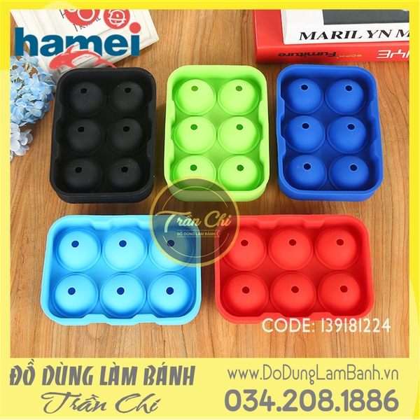 Khuôn silicone Mochi 6c chữ nhật
