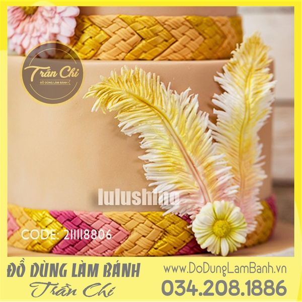 Khuôn silicone Set lông vũ - Xám