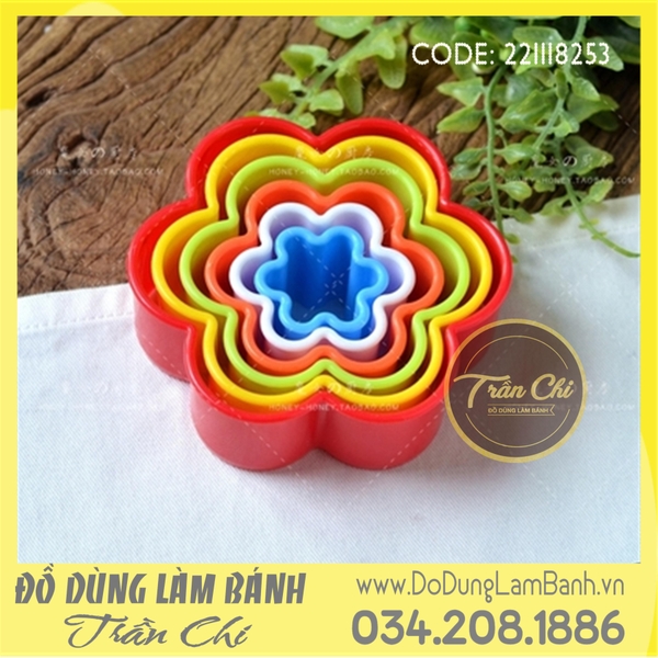 Set cookie cutter NHỰA - Hình HOA 6c