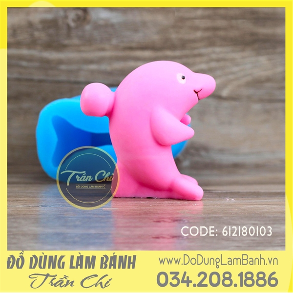 Khuôn silicone Cá heo 3D lớn