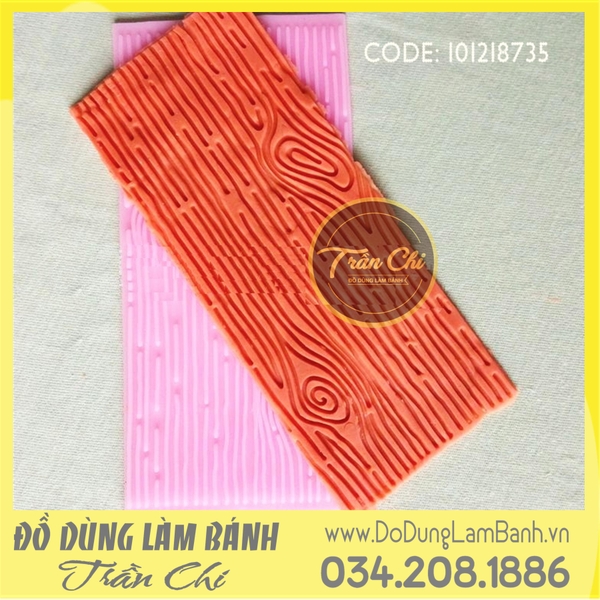 Khuôn silicone Vân gỗ khúc cây sọc ngang