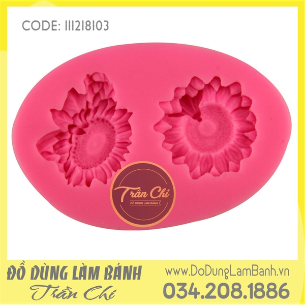 Khuôn silicone hoa HƯỚNG DƯƠNG 2c OVAL