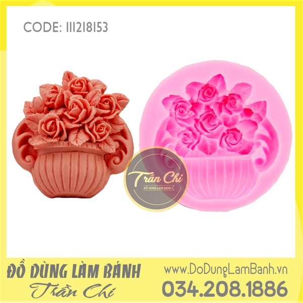 Khuôn silicone Giỏ hoa lớn