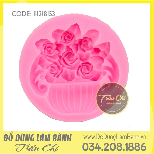 Khuôn silicone Giỏ hoa lớn