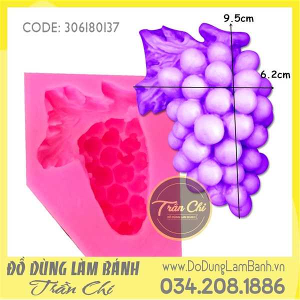 Khuôn silicone Chùm nho đại