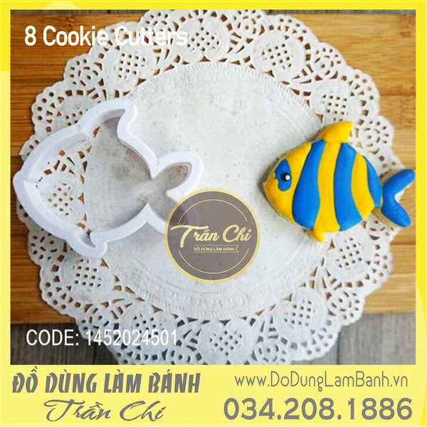 Bộ cutter nhựa - Chủ đề CÁ BIỂN 8c