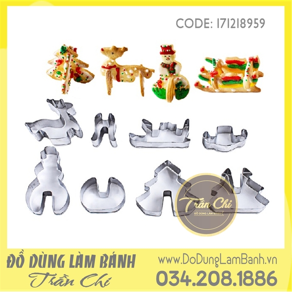 Set cookie 3D Xmas 8 món - NHỎ