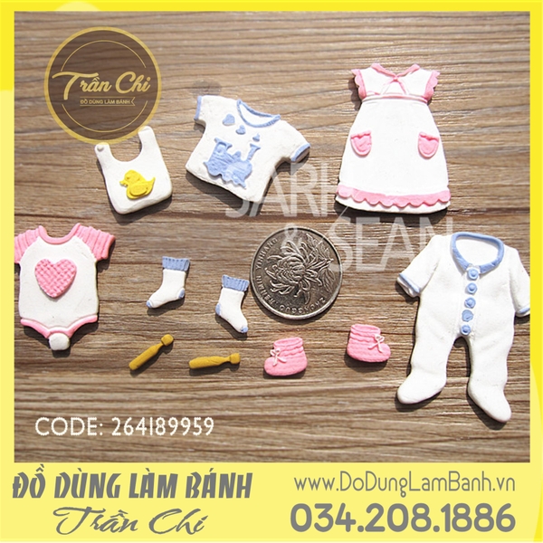 Khuôn silicone Quần áo baby nhỏ