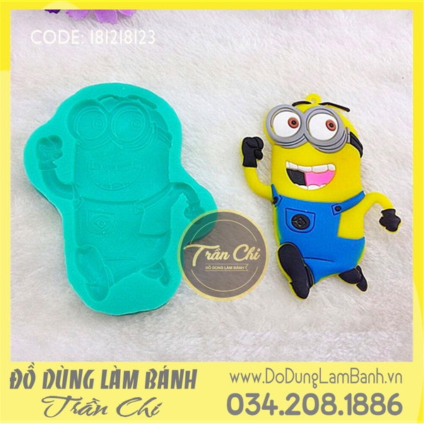 Khuôn silicone Minion boy 2 kính chạy