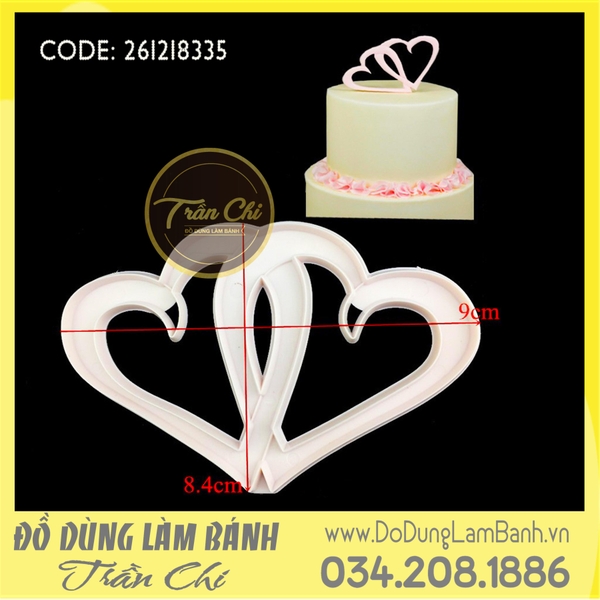 Bộ ấn nhựa 1c - Trái tim đôi
