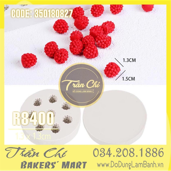 Khuôn silicone TRÁI Phúc Bồn Tử nhí 8c (R8400)