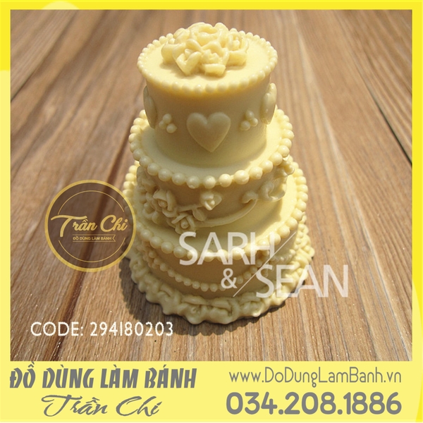 Khuôn silicone Bánh kem 3 tầng