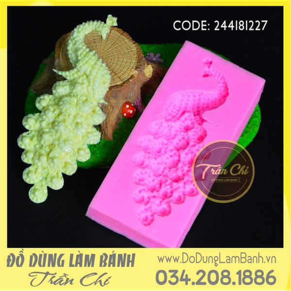 Khuôn silicone Công đốm vương miện chữ nhật