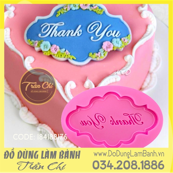 Khuôn silicone Chữ Thank you