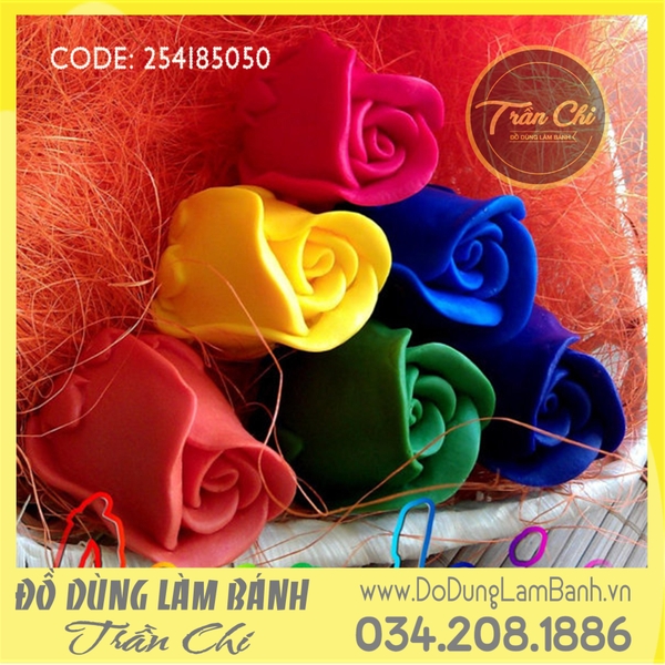 Khuôn silicone hoa hồng búp