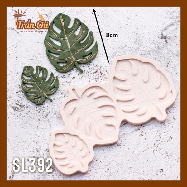 SL392 - Khuôn silicone Lá MONSTERA 3 size (2/4)