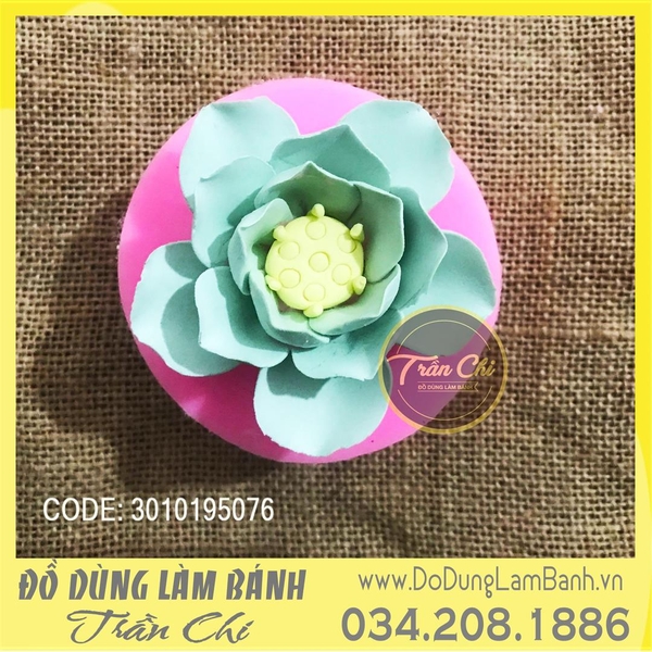 SF0730 - Khuôn silicone hoa SEN cánh nhọn có đài (2/10)
