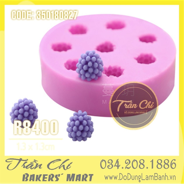 Khuôn silicone TRÁI Phúc Bồn Tử nhí 8c (R8400)