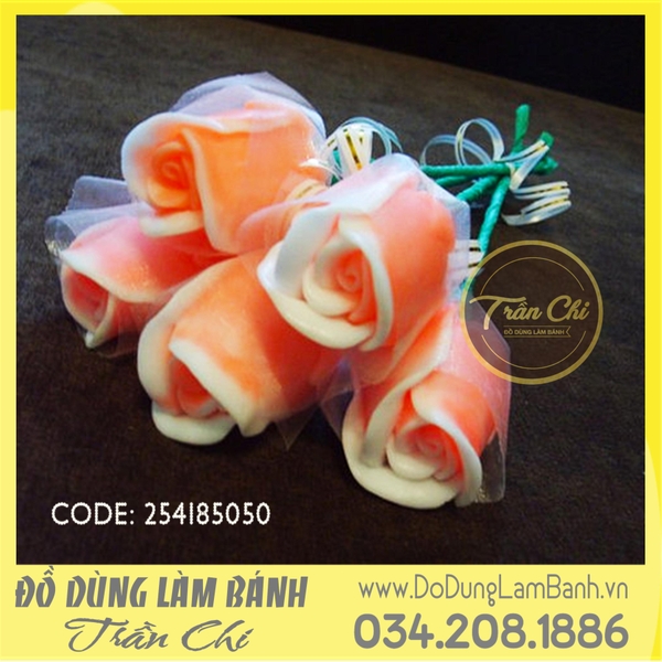 Khuôn silicone hoa hồng búp