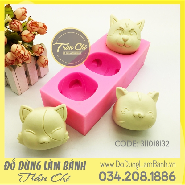 Khuôn silicone Mặt Mèo 3 loại