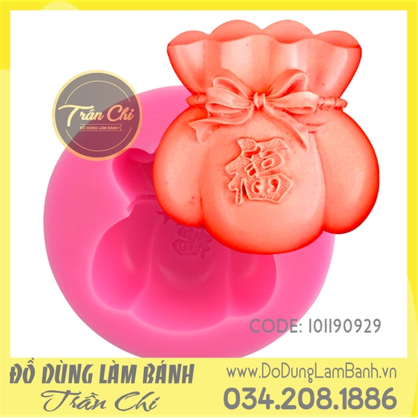 Khuôn silicone Túi vàng 1c