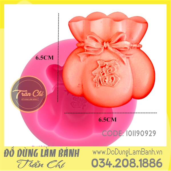 Khuôn silicone Túi vàng 1c