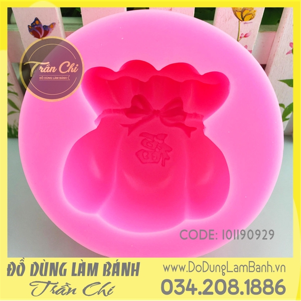 Khuôn silicone Túi vàng 1c