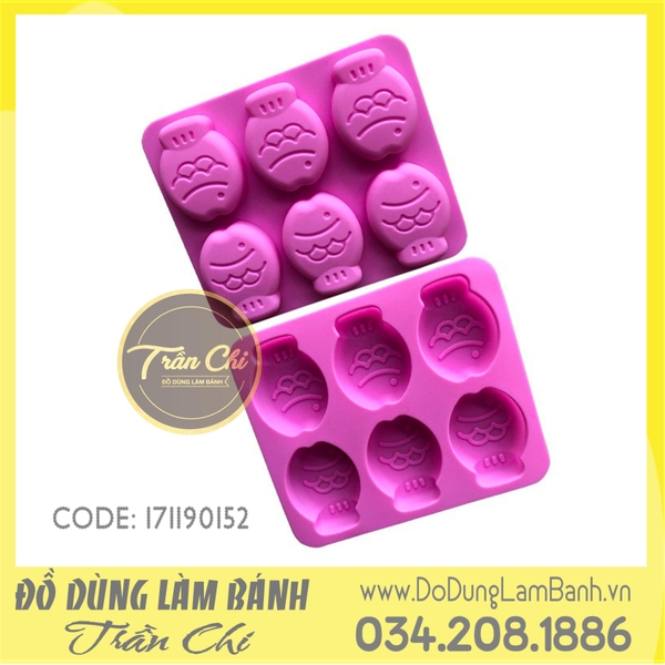 Khuôn silicone vỉ Cá baby 6c