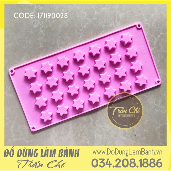 Khuôn silicone vỉ Ngôi sao 28c