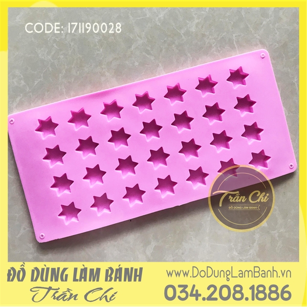 Khuôn silicone vỉ Ngôi sao 28c