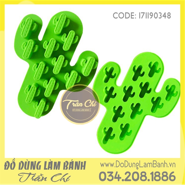 Khuôn silicone vỉ Xương rồng 12c