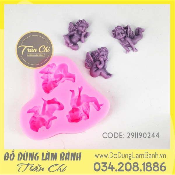 Khuôn silicone Thiên thần ngồi, nằm 3c nhỏ
