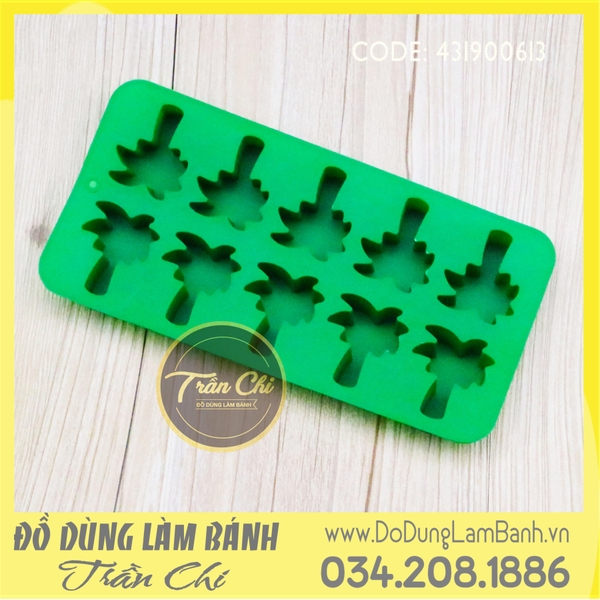 Khuôn silicone vỉ Cây xanh 10c