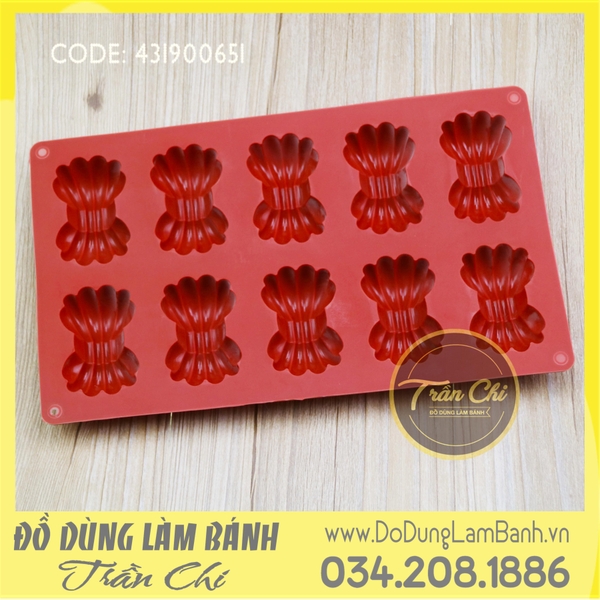 Khuôn silicone vỉ Nơ 10c lớn