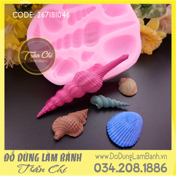 Khuôn silicone Sò ốc biển lớn