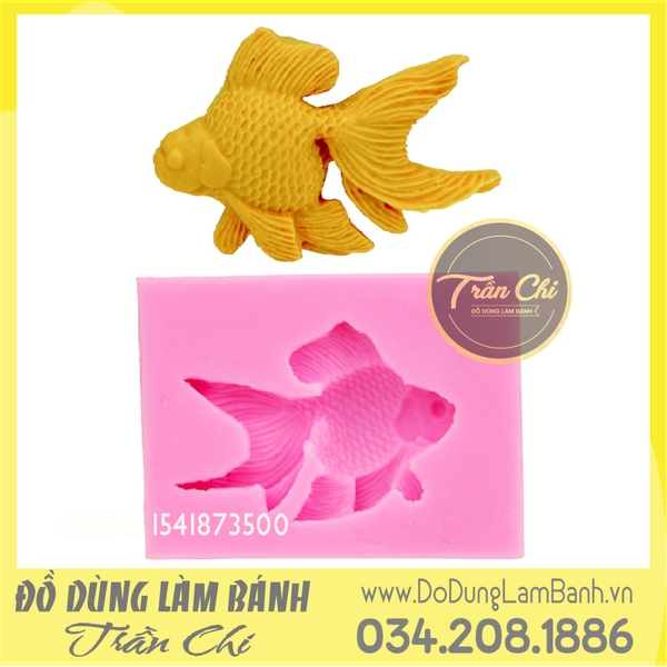 Khuôn silicone Cá VÀNG nhỏ chữ nhật