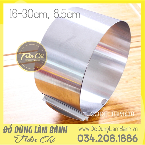 Khuôn mousse ring TRÒN điều chỉnh 16-30cm (Hộp giấy)