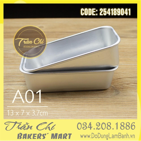 LA01 - Khuôn LOAF nhôm đúc chữ nhật Bánh Mì - A01 (13x7x3.7cm) (4/6)
