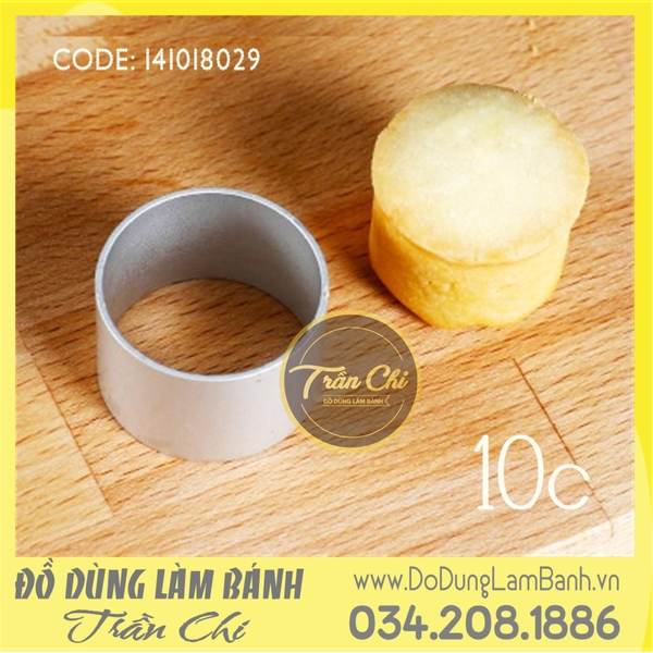 DTR10 - Khuôn ấn bánh dứa - Hình TRÒN - Lốc 10 cái (11/10)