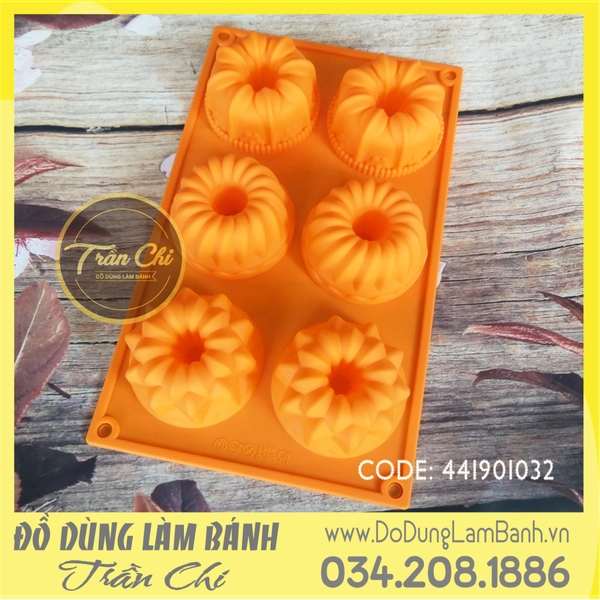 Khuôn silicone vỉ Lâu đài, cánh nhọn tam giác, chóp 6c