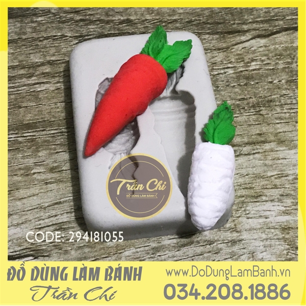 Khuôn silicone Cà rốt 2c chữ nhật