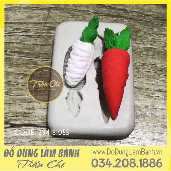Khuôn silicone Cà rốt 2c chữ nhật