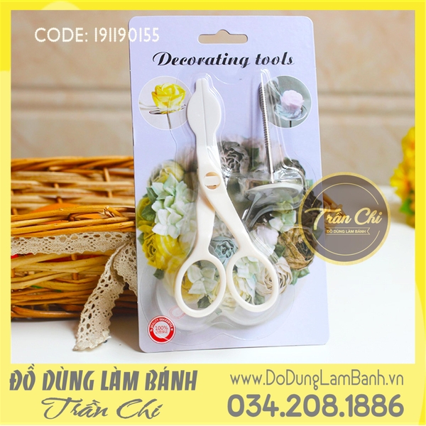 Combo bộ 2 món: Kéo gắp hoa và dù xoay (BL1479)