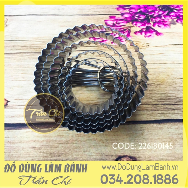 Bộ làm bánh hình PATESO INOX có TAY CẦM 5c