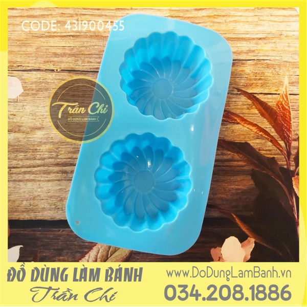 Khuôn silicone vỉ Hoa cúc tròn 2c trung